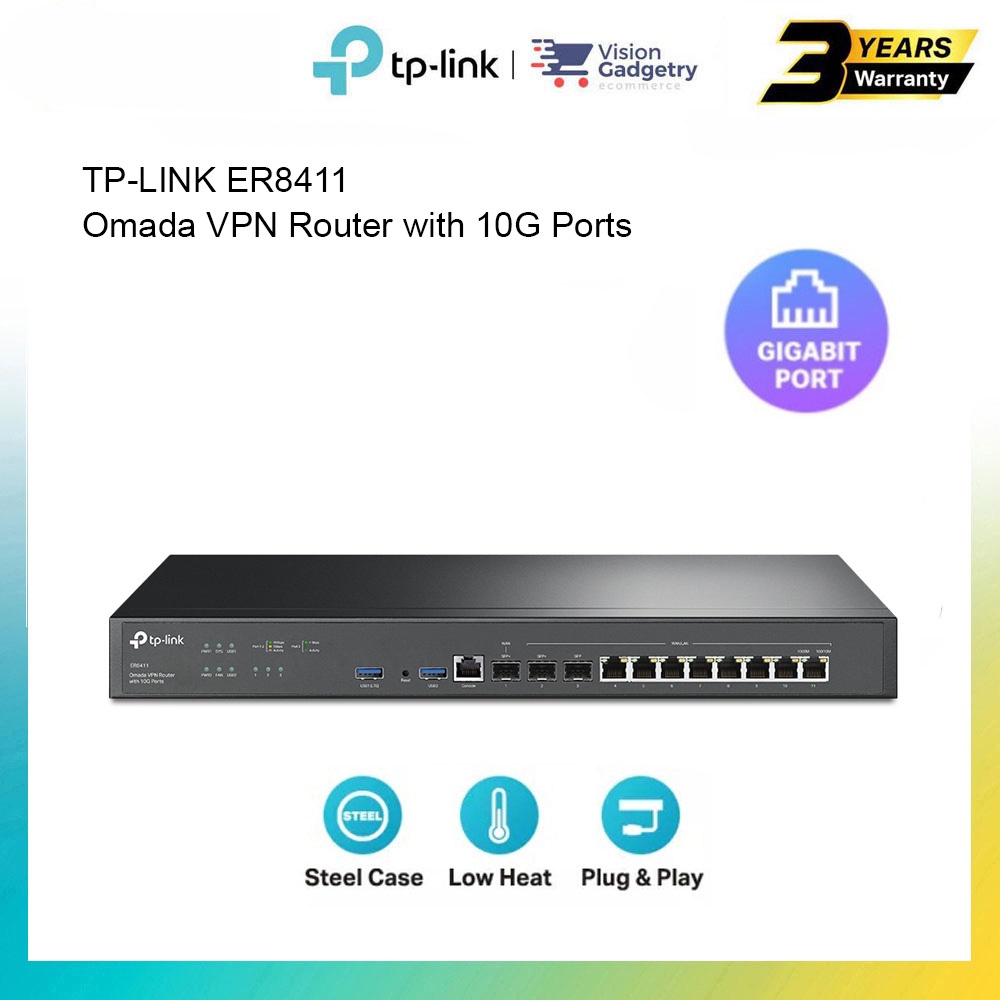 tp-link Omada 10G VPNルーター ER8411 Amazon.co.jp: TP-Link ER8411 Omada VPNルーター avec 10Gポート