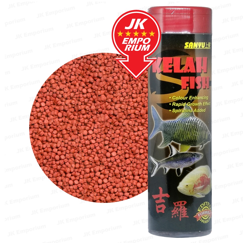 Sanyu Kelah Fish Colour Enhancing Rapid Growth Effect Spirulina Added Food Makanan Ikan Kelah Merah 