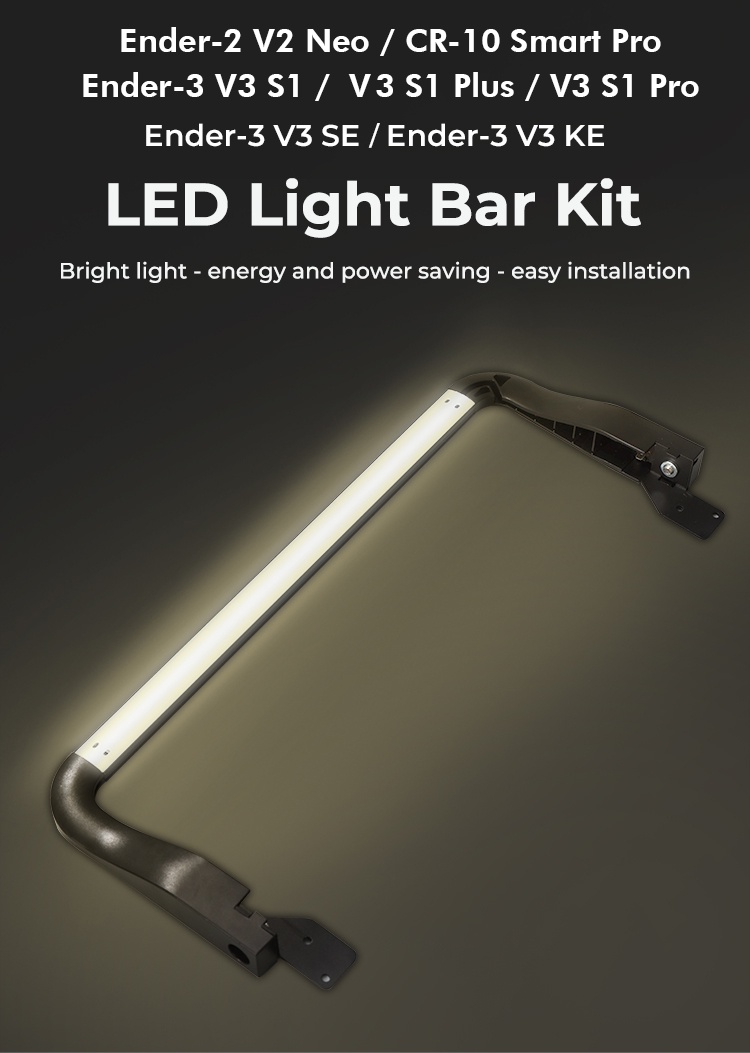 Creality ender-3 s1 / s1 pro / s1 plus / v2 neo led light bar kit 24v/5w chip energy power saving soft light