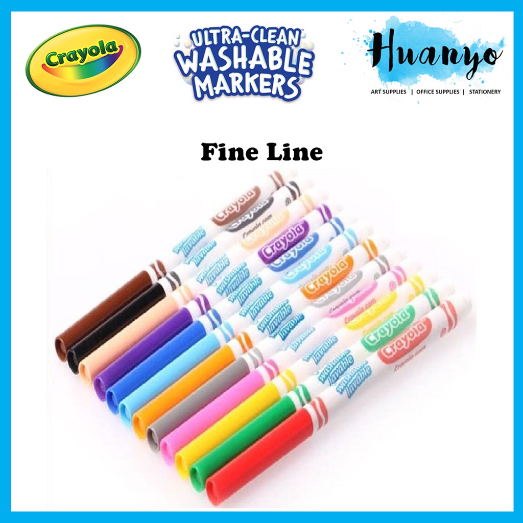 Crayola Ultra-Clean Washable Markers Color Max Set of 12 Fine