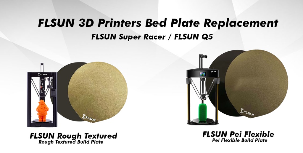 (stock clearance) flsun rough plateform for flsun super racer, flsun pex flexible for flsun q5, flsun bed replacement