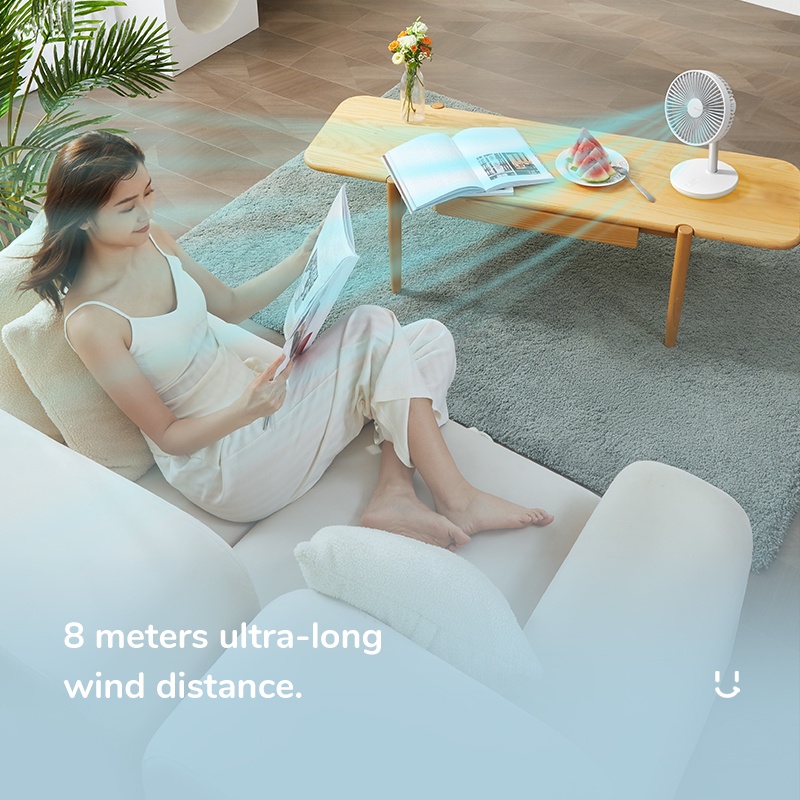 JISULIFE Oscillating Desk Fan FA13P 8000mAh Rechargeable