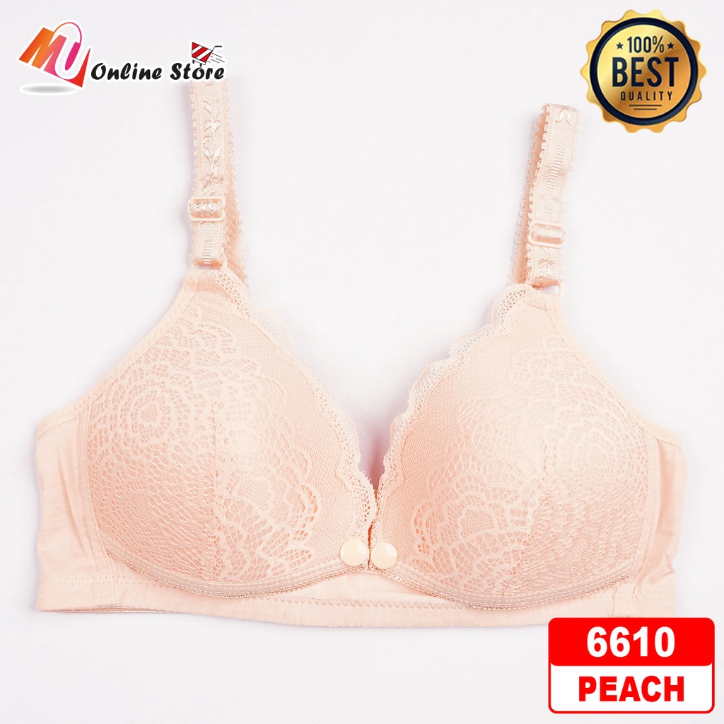 MU BRA MENYUSU CUP B / BREASTFEEDING BRA NON WIRED / MATERNITY BRA / BAJU DALAM IBU MENYUSU / NURSING BRA 6610