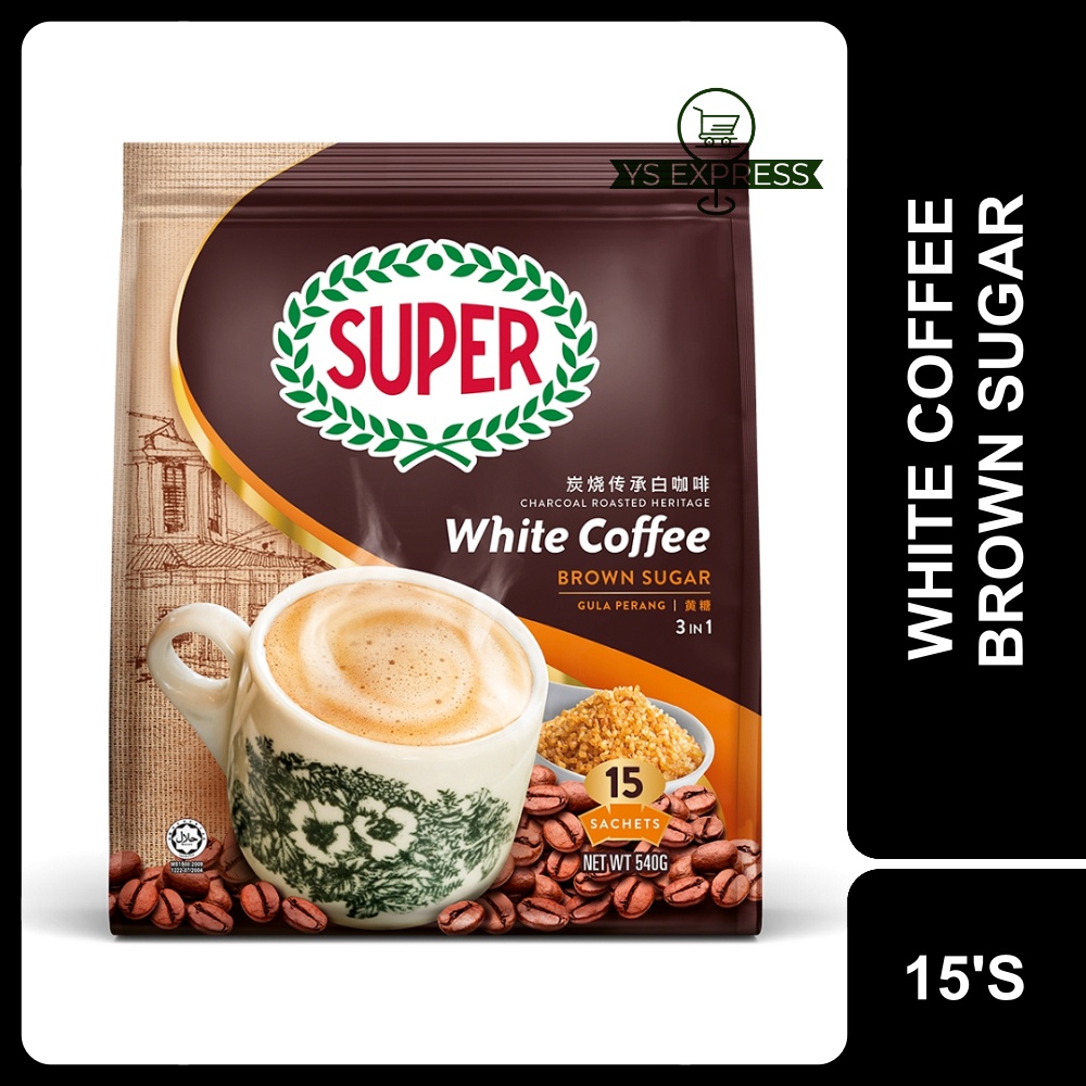 SUPER 3in1 White Coffee Brown Sugar 15'S (495G)