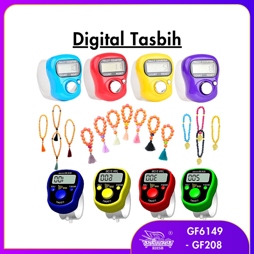 1pcs PROMOSI PREMIUM DIGITAL TASBIH /TASBIH QUALITY / TASBIH YAASIN / DOORGIFT/ FREE PACKING / GF6015-208