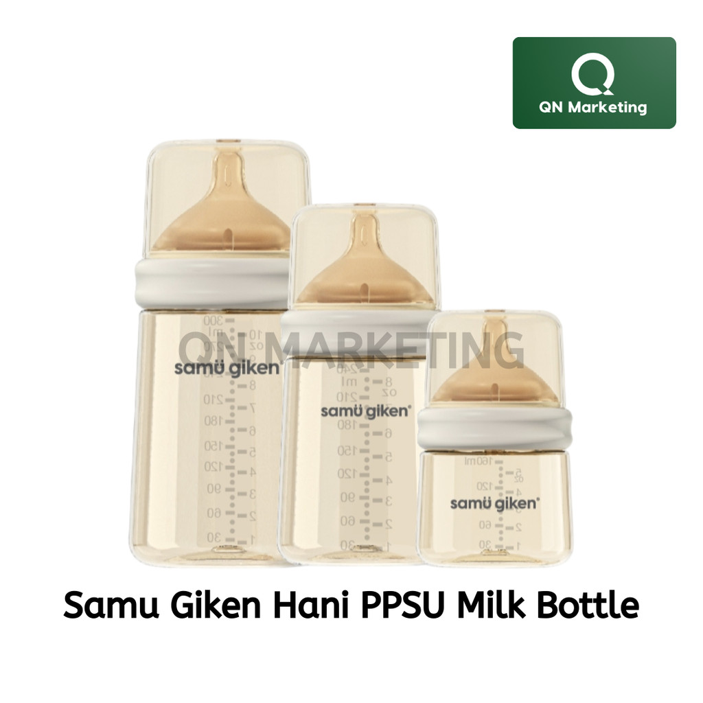 Samu Giken Hani PPSU Baby Milk Bottle (Botol Susu Bayi Anti-Kolik)