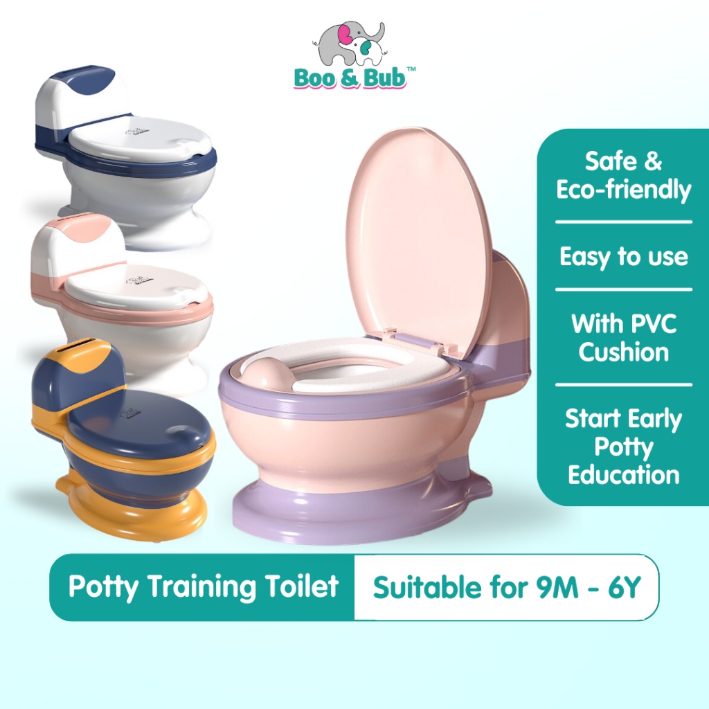 Boo&Bub Portable Mini Children's Potty Training Toilet with cushion seat | for Baby Toddlers kid Safe Toilet Potties