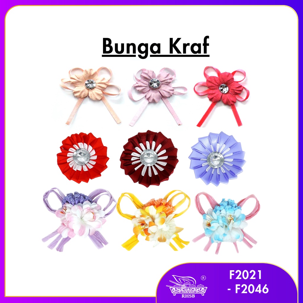 10PCS PROMOSI BUNGA 3D / BUNGA KRAF / CRAFT FLOWER / BUNGA DECOR / KRAFTANGAN / HANDICRAFT / F2021