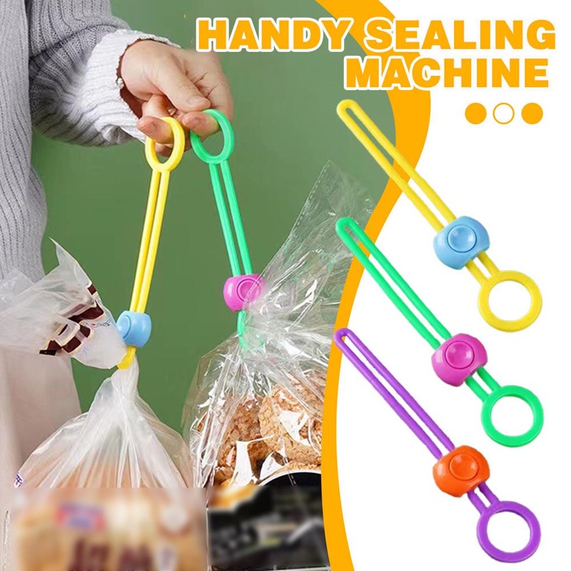 1Pcs Silicone Food Bag Sealing Strap Freshness Sealing Clip Adjustable Clips Sealer Portable Data Cable Storage