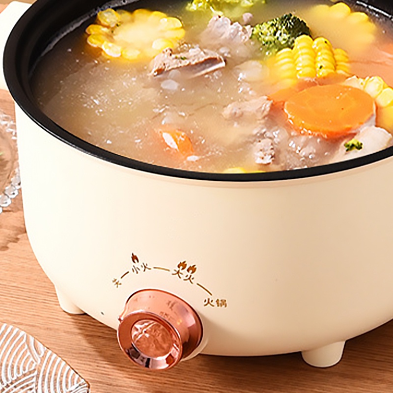 3.8L Multifunctional Electric Hot Pot Non-Stick Rice Multi Cookers Cooking Stir Frying Pan Household Steamer Steamboat