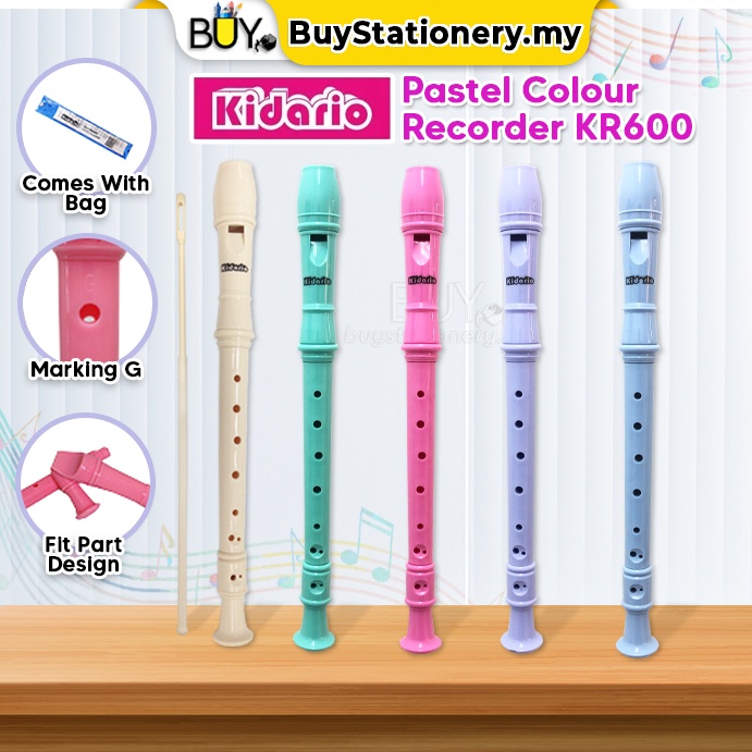 Kidario Recorder Flute Colour KR500 / KR600 (PCS) Music Instrument Educational Kids Toys Alat Muzik