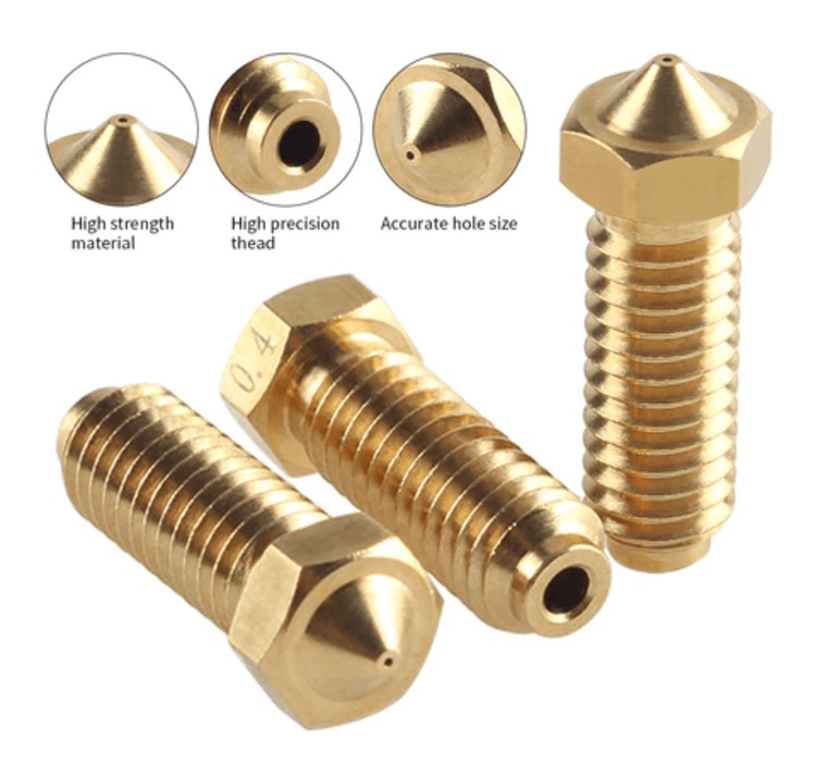 Anycubic kobra 2 series replacement brass nozzle 0.4mm , kobra 2 neo, kobra 2 max, kobra 2 pro, kobra 2 plus nozzle
