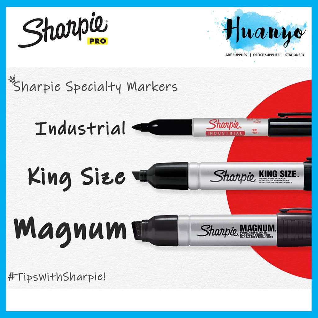 Sharpie Pro Industries Permanent Marker Pen Fine Tip Black For