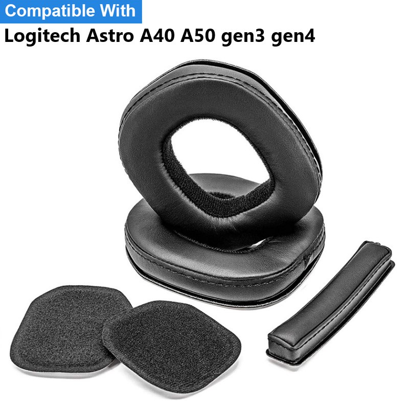 1Pair Logitech Astro A50 gen3 gen4 A40 Headset Replacement Ear Pads Soft Foam Cushion Cover Headphone Earpads