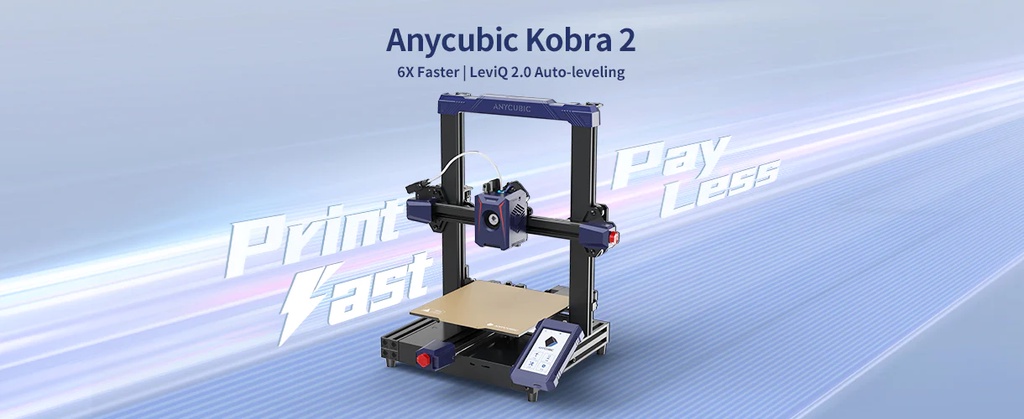 Anycubic kobra 2 3d printer auto leveling, fdm 3d printers with leviq 2.0 leveling and magnet plate 220x220x250mm