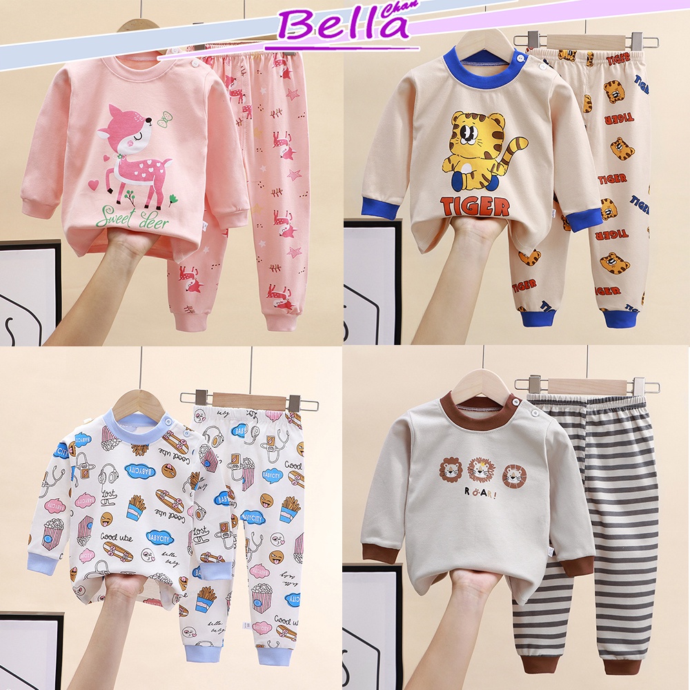 MINEKO Baby Pyjamas Long Sleeve Long Pants Baju Tidur Lelaki Boy Girl Pajamas Set Kids Sleepwear Children Nightwear