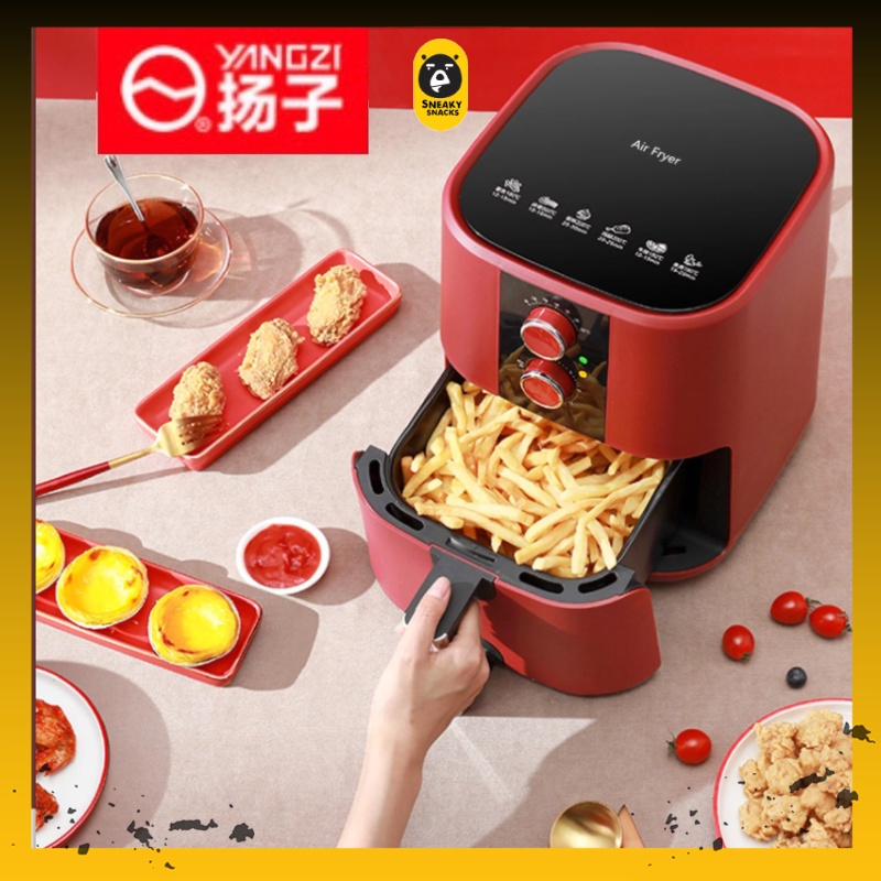 【清货价】 YangZi Air Fryer 5L Oil Free 扬子空气炸锅 D429 Non Stick Fry Roast Grill Bake Machine Auto Timer  杨子 空气炸锅 气炸锅