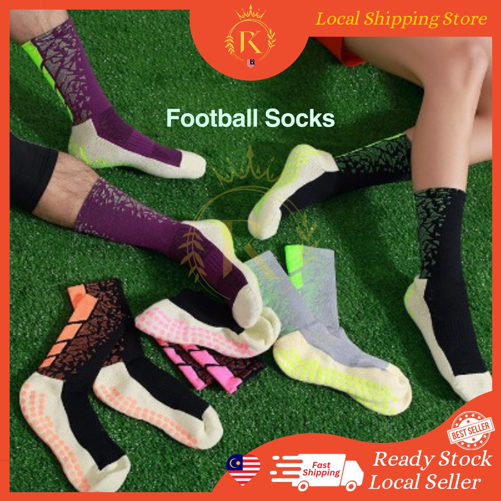 【LOCAL SHIP】Fox Brand Stokin Pendek Tebal High Quality Soccer Football Team Anti Slip Silicone Point Comfortable Socks