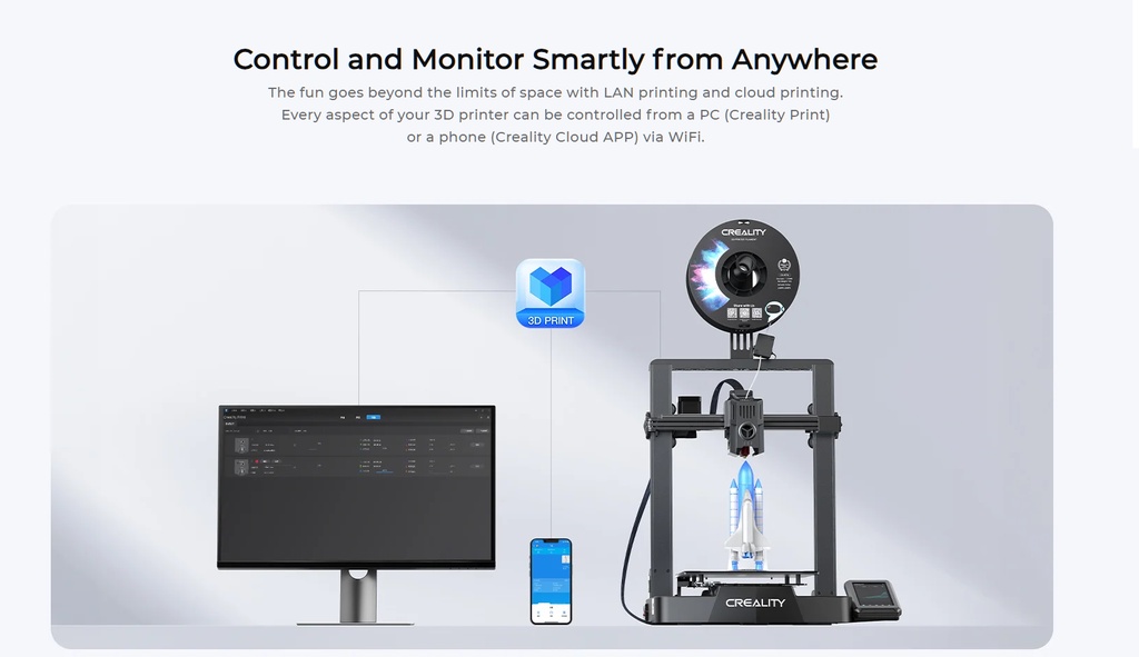 Creality ender 3 v3 ke fdm printer 3d printer 220mm*220mm*240mm build size auto leveling wifi transfer