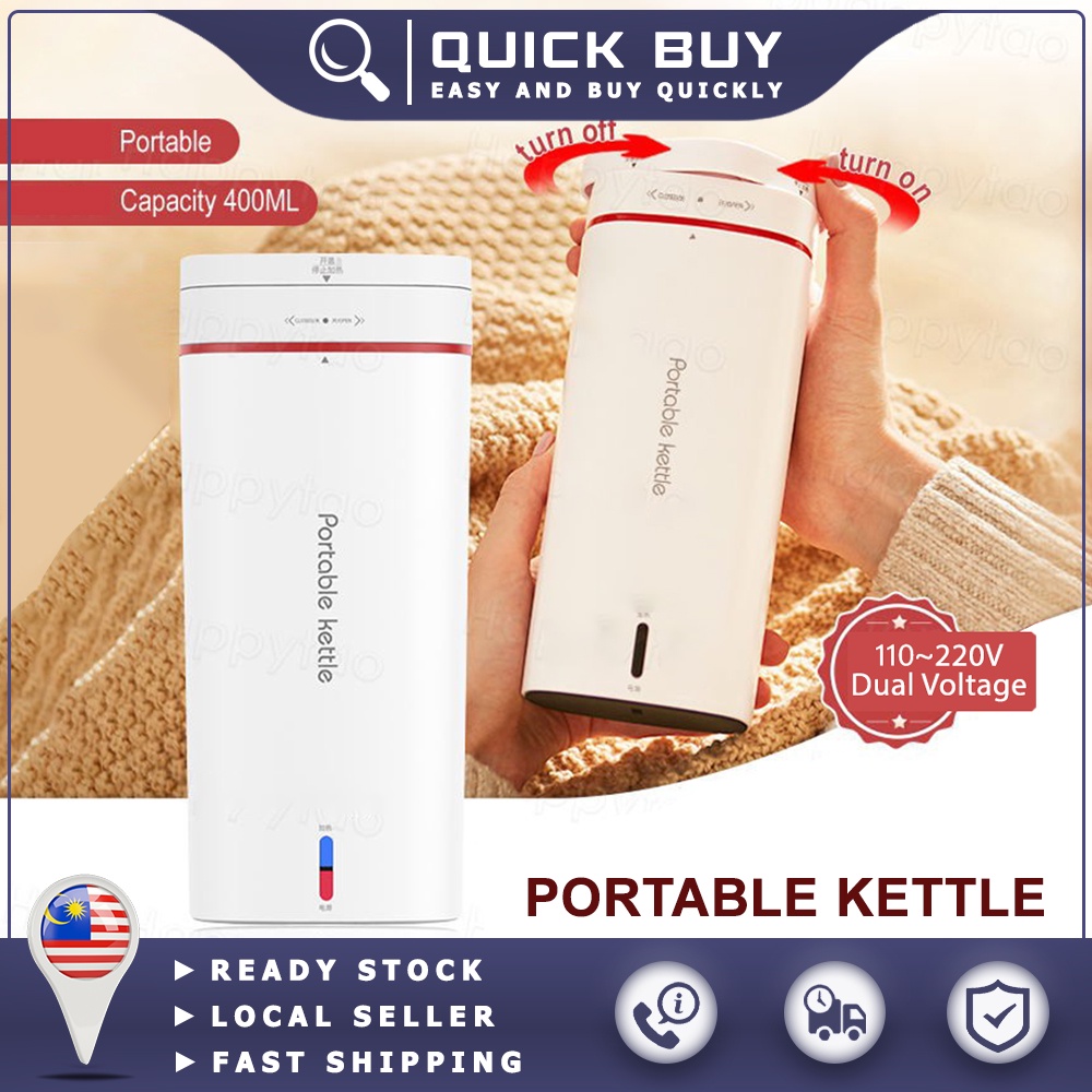 QB Dual Voltage Travel Electric Kettle Mini Portable Electric Thermal Insulation Water Kettle