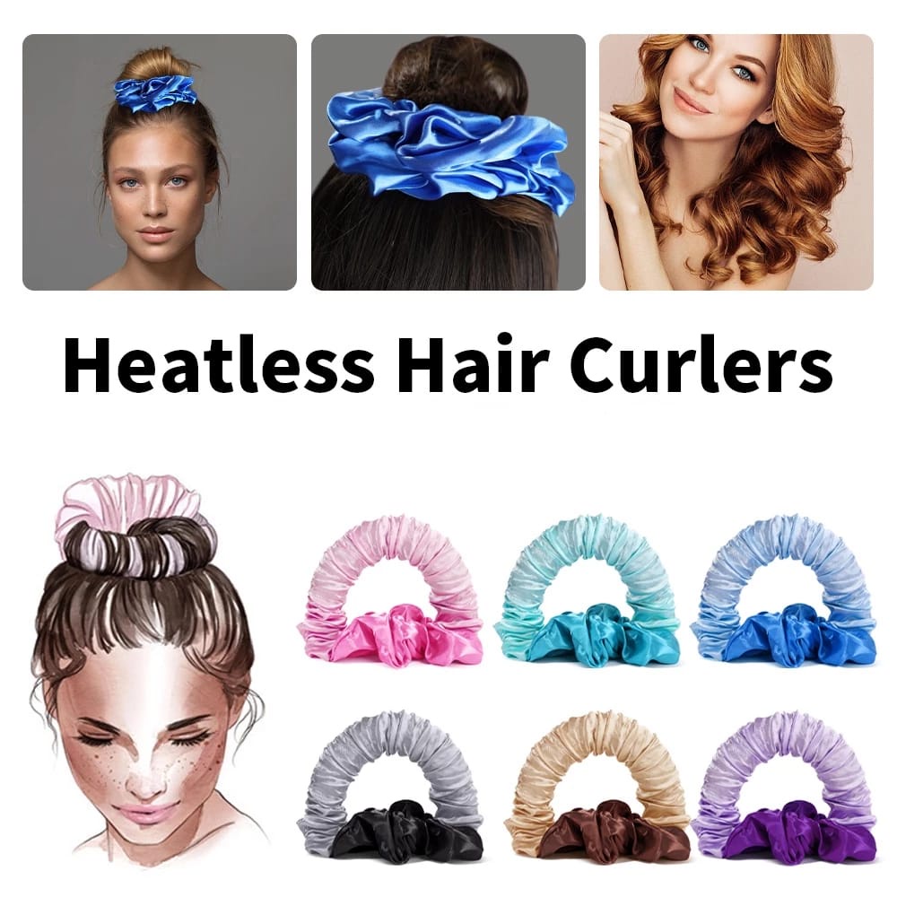 Lazy Hair Curler Ring Big Wave Magic Curling Strap Heatless Hair Curler Sleep Silk Ribbon Hairstyle Ring Hair styling