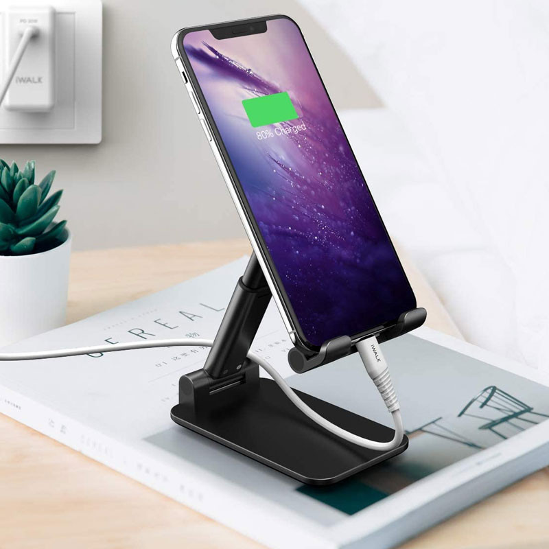 Universal Folding Desktop Bracket Lifting Mount Free Hand Adjustable 45 Degree Stand Phone Holder for Tablet Smartphone