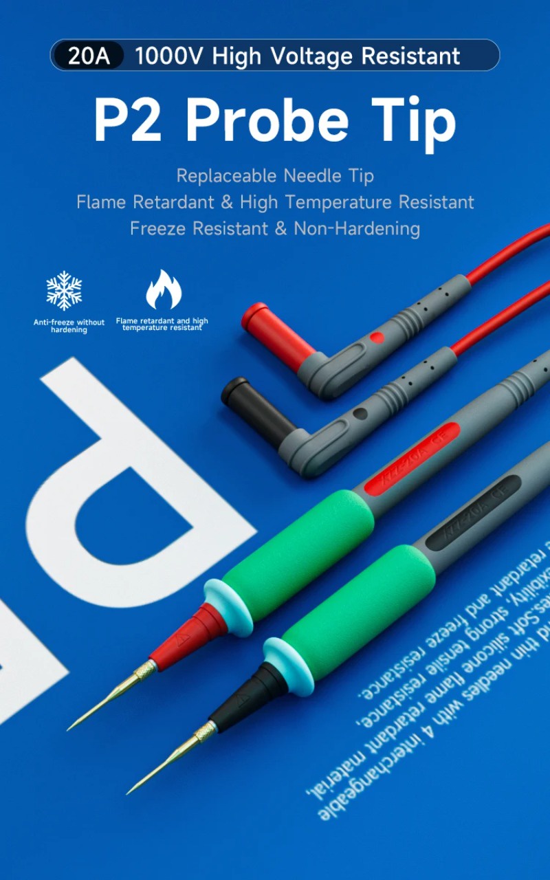 XINZHIZAO P2 Probe Tip Extra Sharp Multimeter Pen 1000V 20A Super