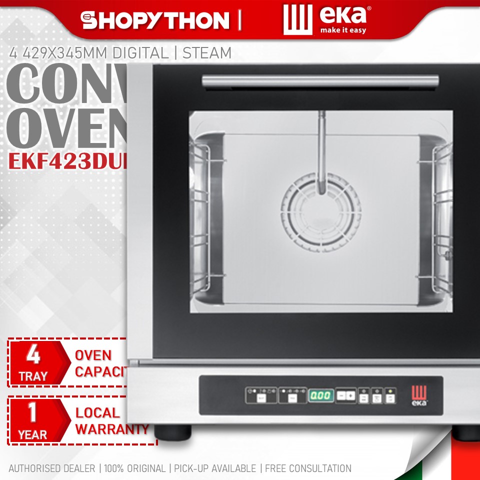 EKA Digital Convection Oven EKF423DUD (4 429x345mm/2900W) with Humidity Steam 99 Programs Bi-Directional Fan Probe