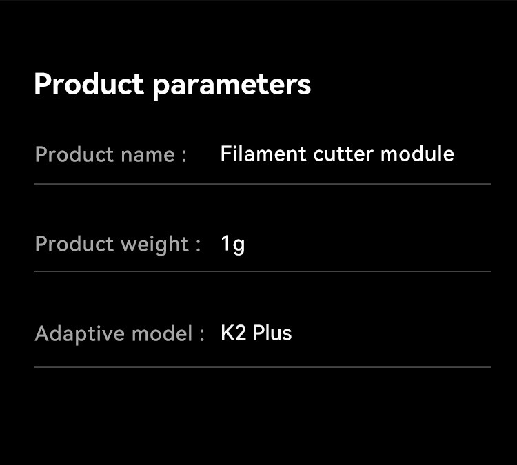 sg 11134202 7rbmw m5fa2pgyr66v00 Creality K2 Plus Filament Cutter Module Set, Filament Cutter for K2 Plus, 3D Printer Filament Cutter K2 Plus Spare Part