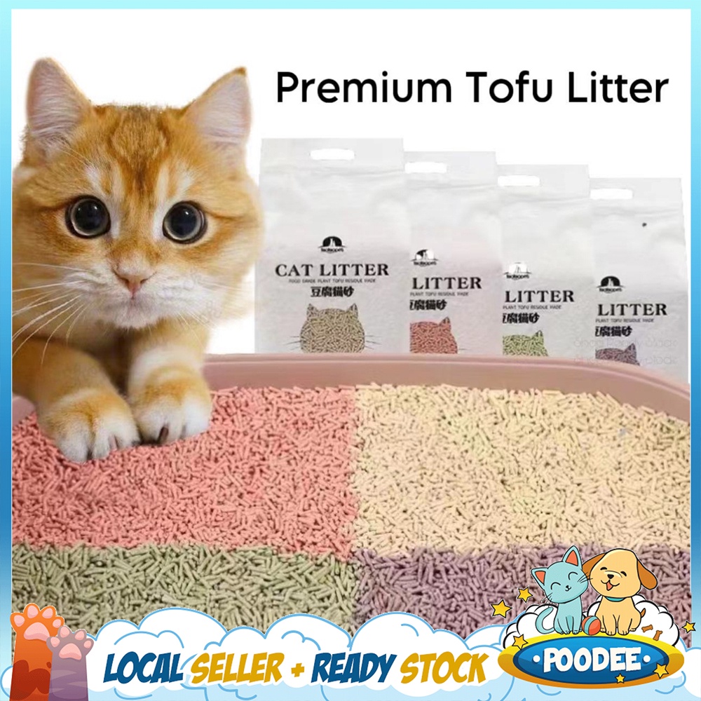 POODEE Premium Super Clumping Cat Litter Tofu Cat Litter Sand Pasir Kucing Wangi Tofu Litter Cat Toilet Kucing 猫砂