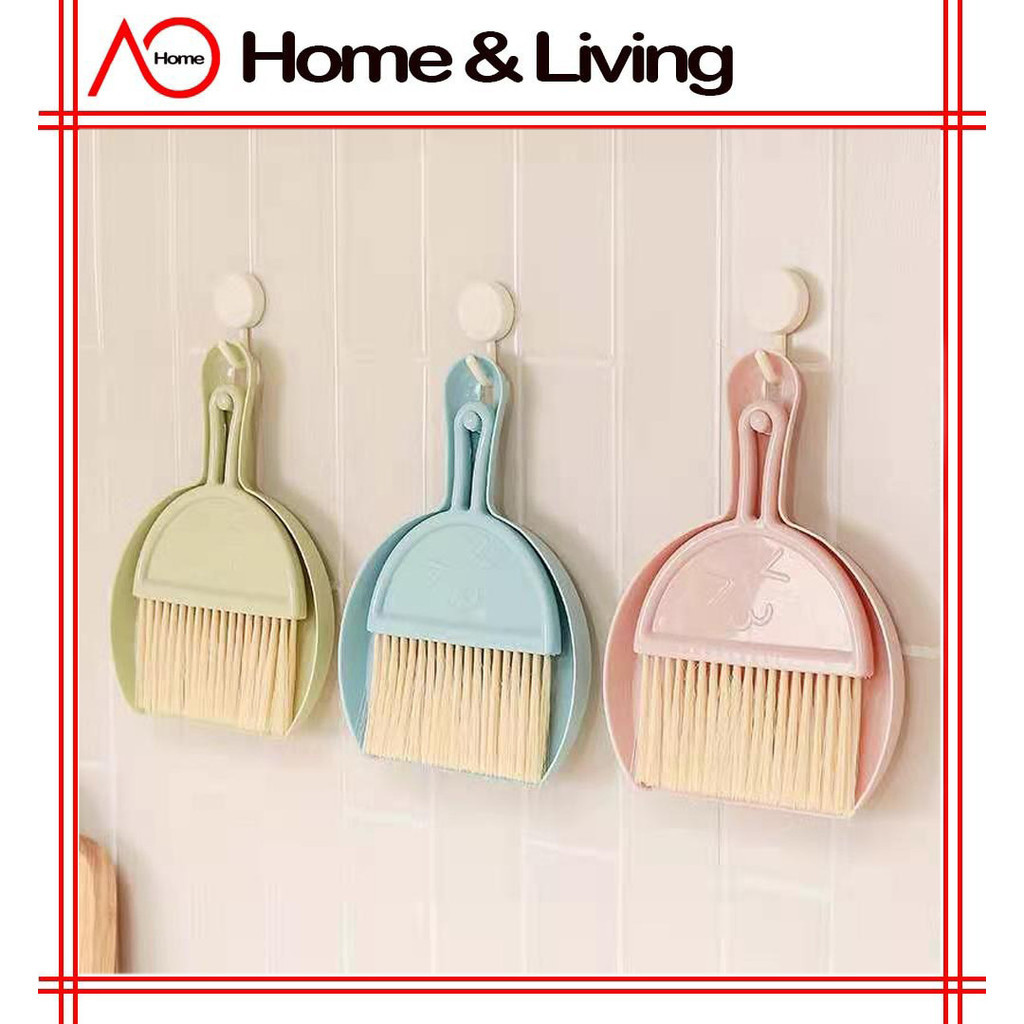 AO Home Household Cleaning Tools Mini Desktop Sweep Cleaning Brush Keyboard Brush Broom Dustpan Set Mini Broom Table小扫把