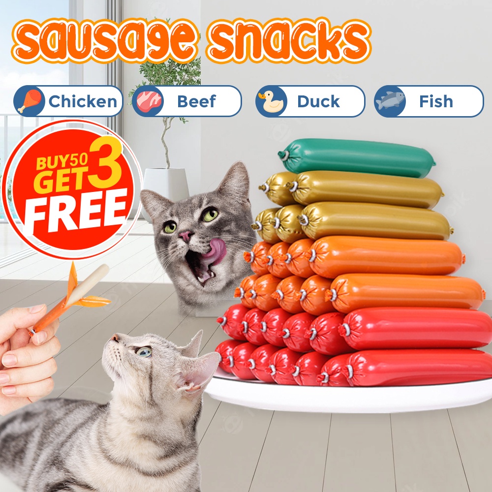 CATQUEEN Pets Cat Dog Treats Pet Food Snack Cat Sausage Maka.. Cat