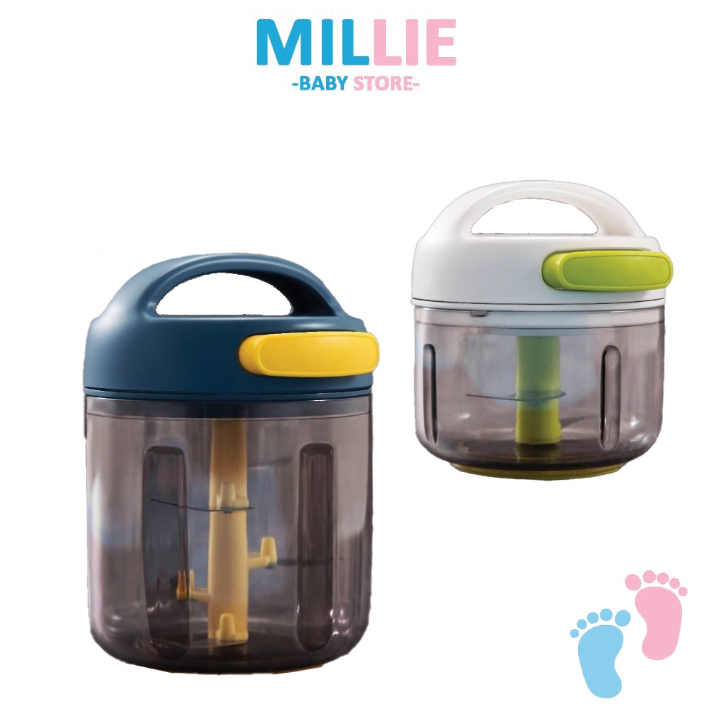 MILLIE Multifunctional Manual Chopper Big And Small Size Vegetables & Fruits Blender Meat Grinder Baby Food Preparation