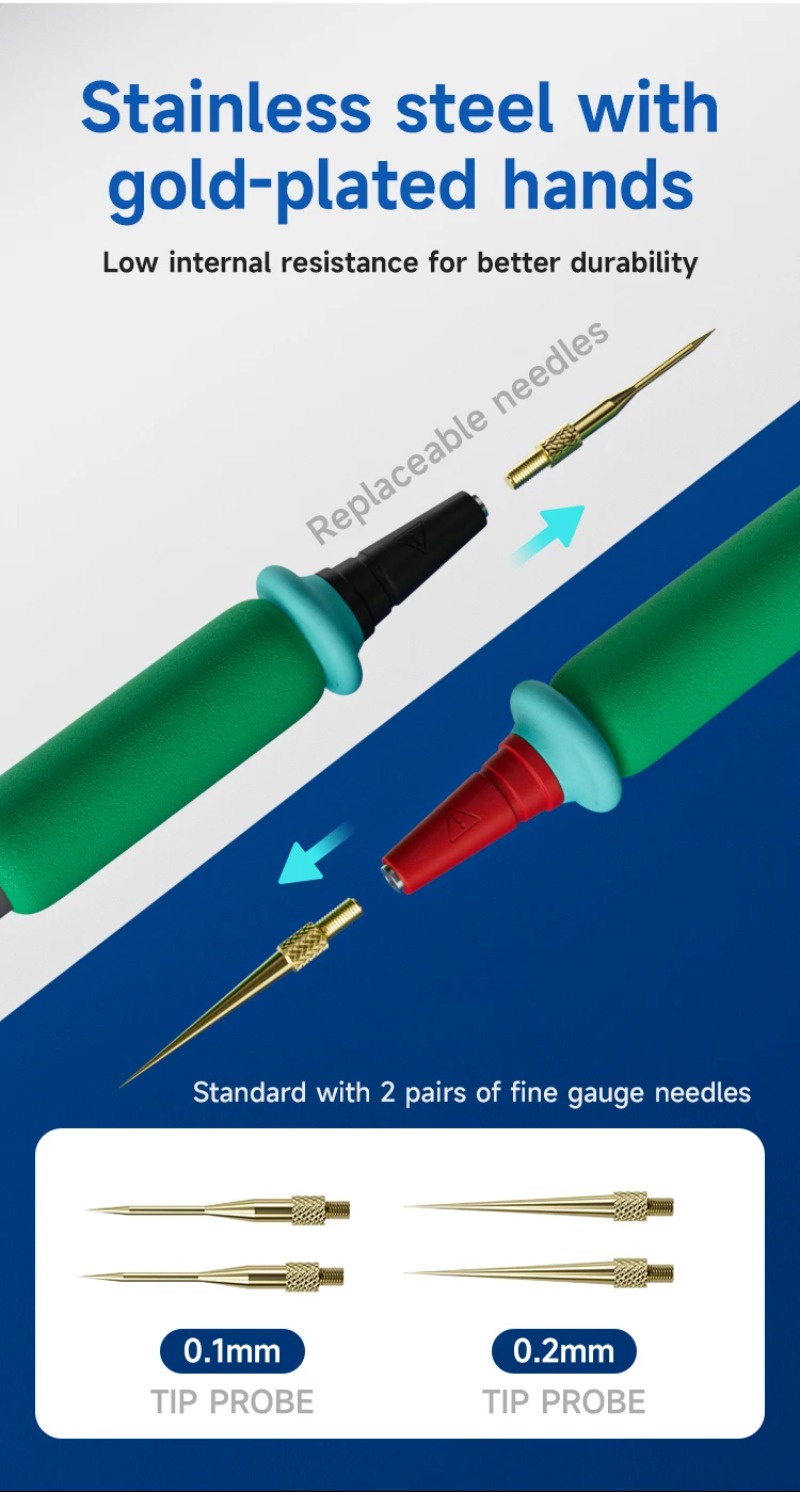 XINZHIZAO P2 Probe Tip Extra Sharp Multimeter Pen 1000V 20A Super