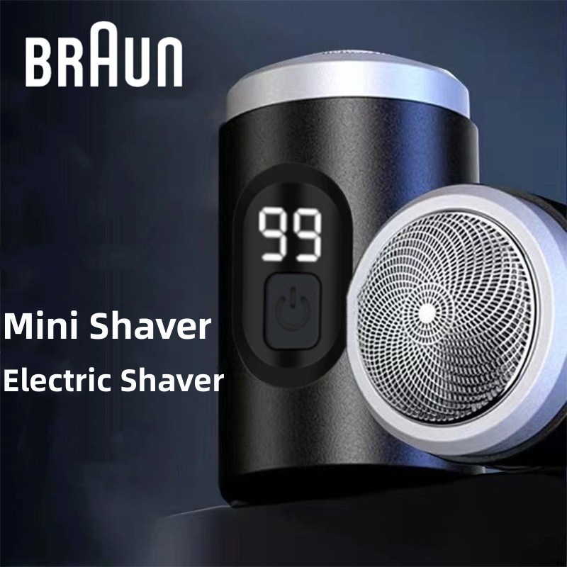 Braun Mini Electric Shaver Rechargeable Wet Dry Razor With Power  Travel Pocket Men's Shaver Portable Shaver