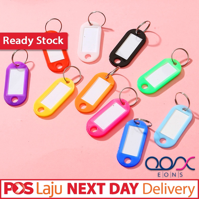 WELL ORGANIZED Plastic Key Tag Mini Office Home Car Room Number Label Keychain Ring Tags Keys Marker Organizer