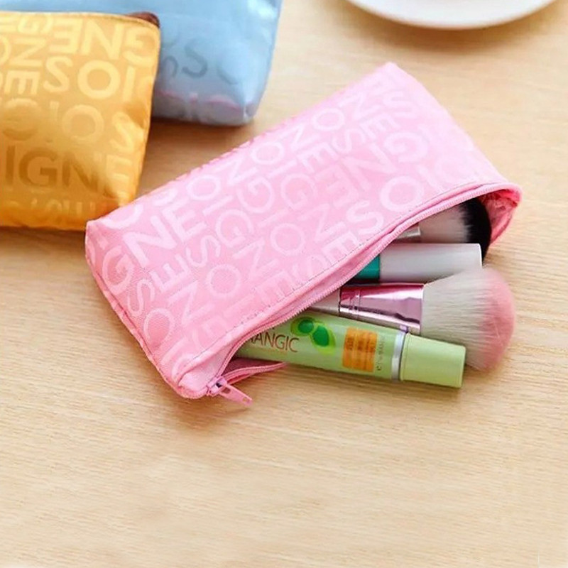 Women Travel Zipper Makeup Bags Washbag Colorful Mini Pouch Coin Long Wallet Storage Organizer