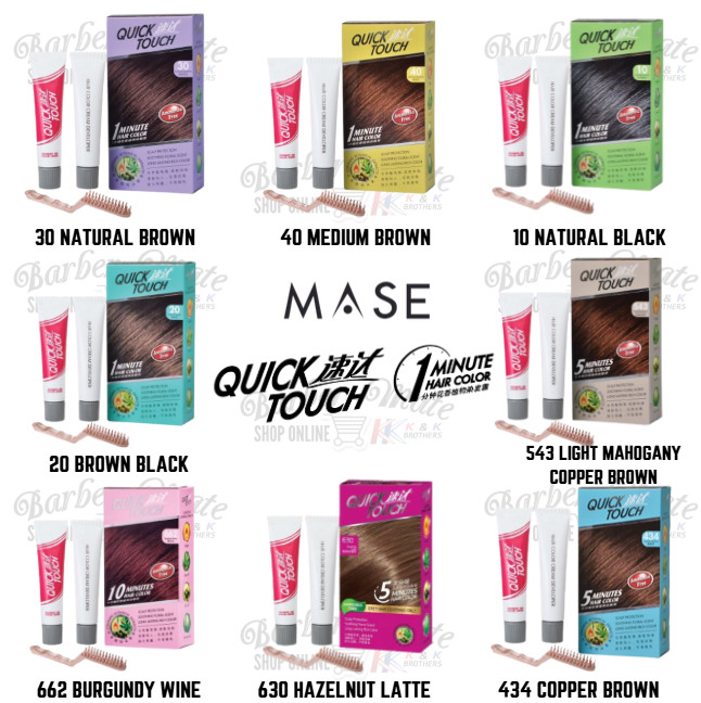[GRAY HAIR COVERAGE] MASE QUICK TOUCH 5 MINUTE HAIR COLOUR CREAM AMMONIA FREE