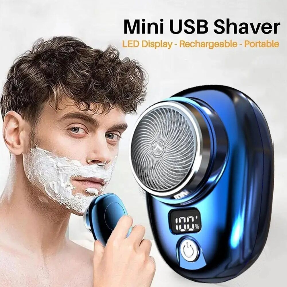 Digital Display Electric Shaver Mini Portable Shaver IPX4 Waterproof Pocket Razor Beard Trimmer Shaving Machine c Quick Charge