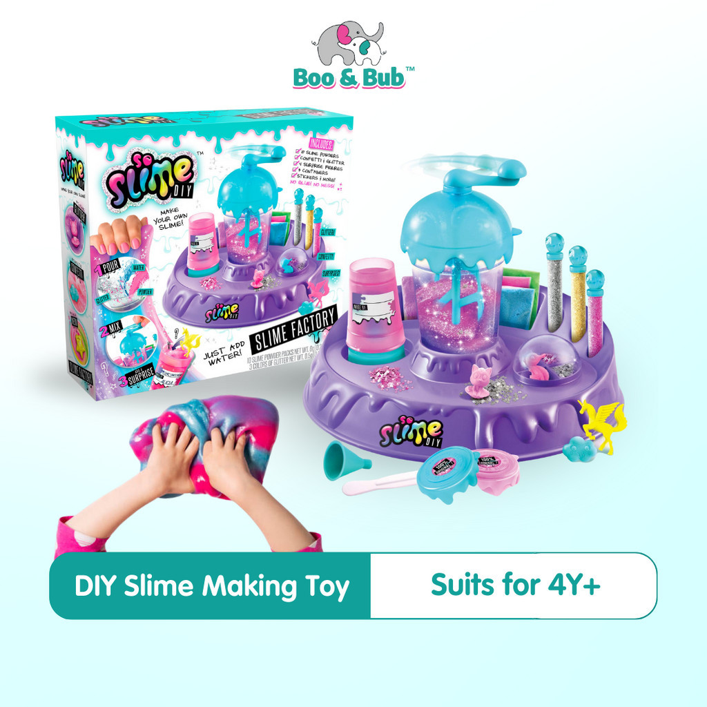 Boo&Bub DIY Slime Making Toy | Fluffy Slime Complete Supplies KIT Surprises Gift Art and Crafts at Home