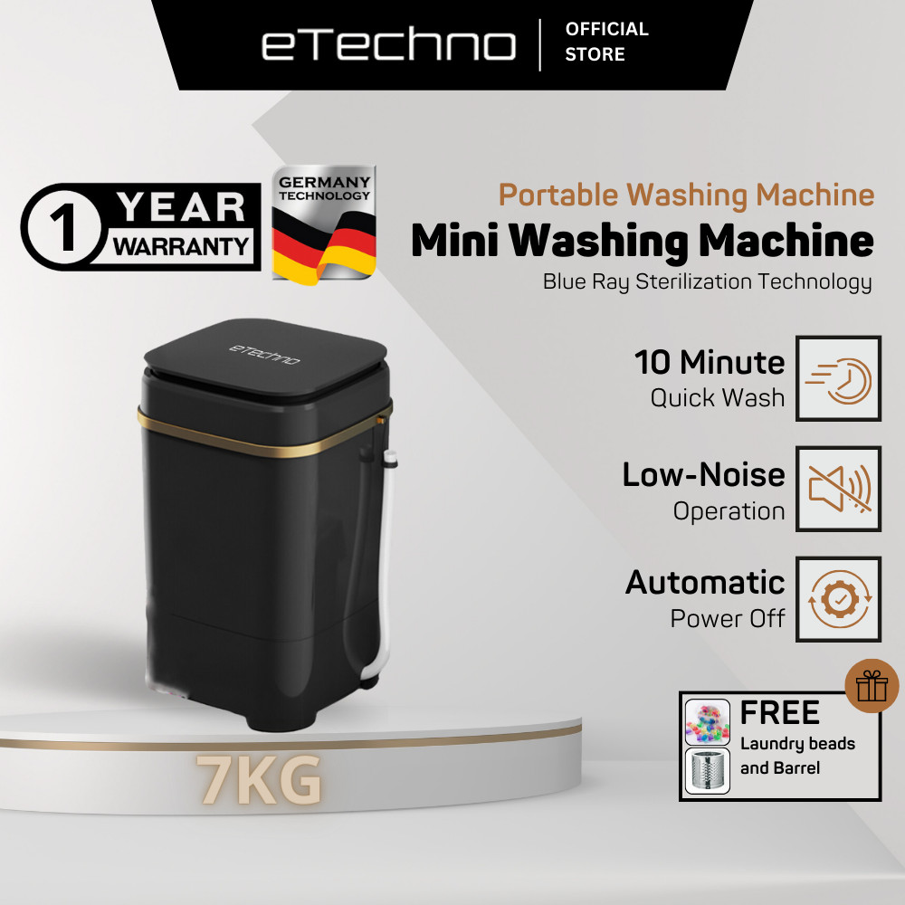 eTechno Mini Washing Machine With Dryer Portable Washing Machine Mini For Baby Clothes Underclothes Mini Mesin Basuh