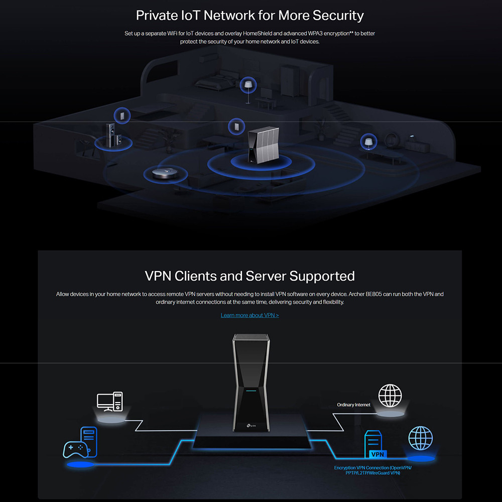TP-Link Archer BE805 BE19000 Tri-Band Wi-Fi 7 Router | Vision Gadgetry