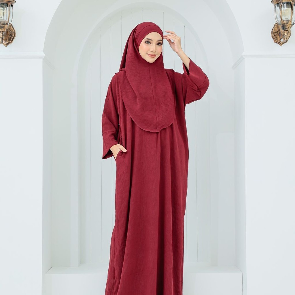 SET KAFTAN + TUDUNG CEY IRONLESS Baju Clothing Wanita