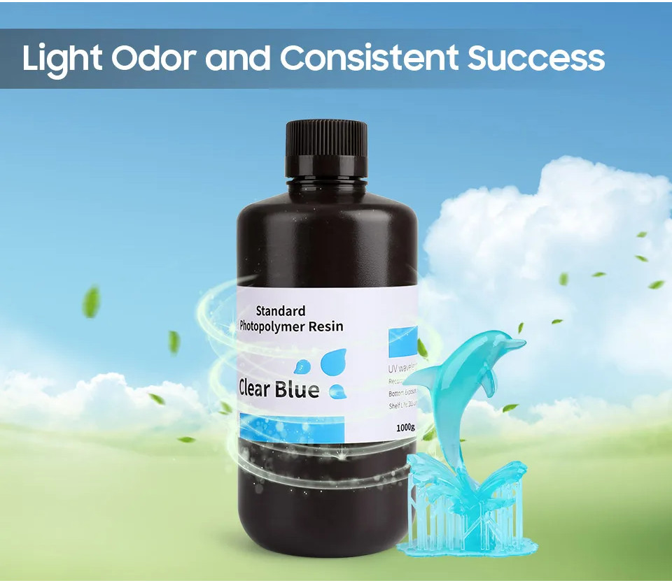 Elegoo lcd standard resin 500g, uv curing resin 84d hardness resin low shrinkage high precision light odor resin
