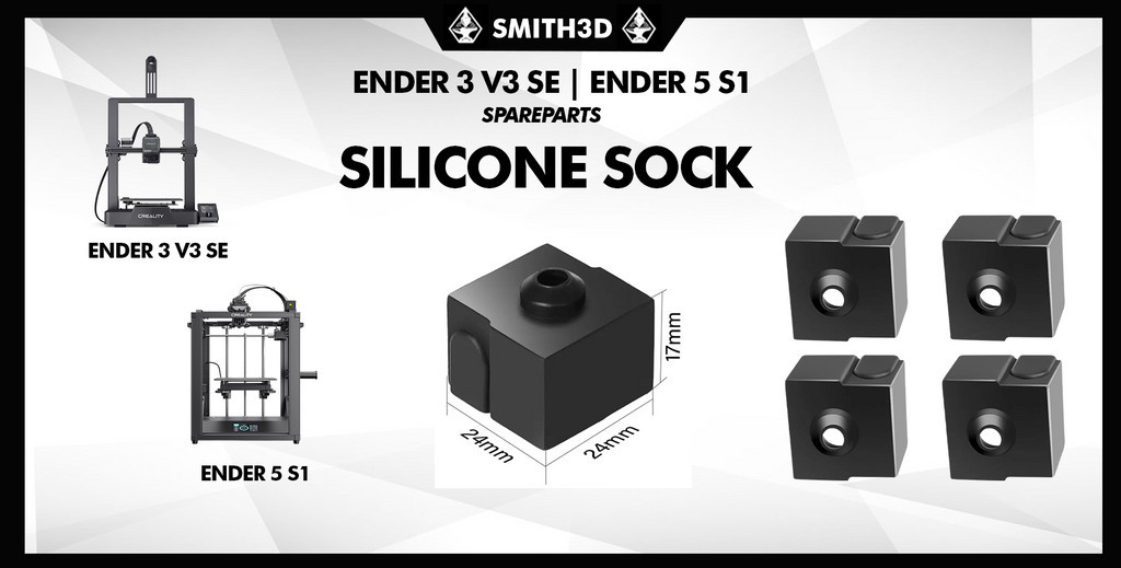 Ender 3 v3 se ender 5 s1 silicone sock replacement creality 3d printer silicone sock replacement 3d printer spare parts