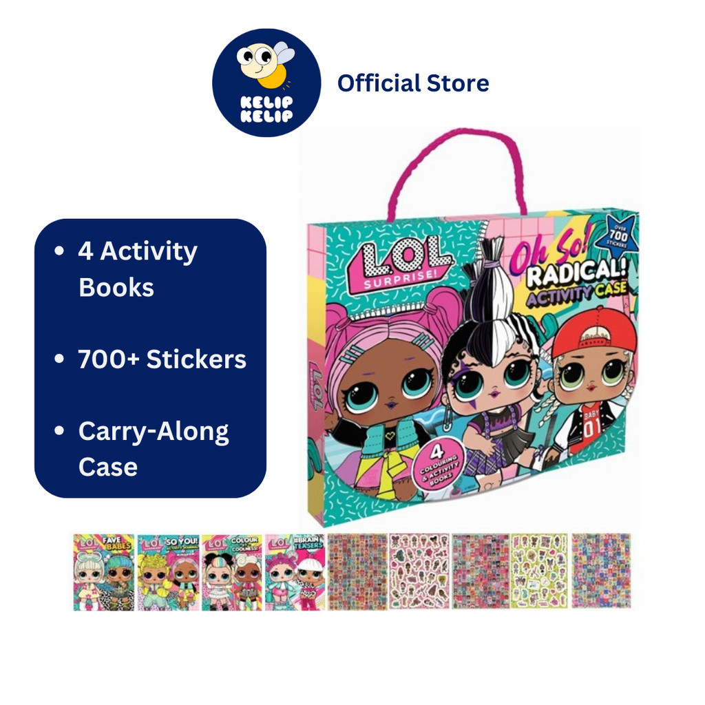 Lol Surprise Book Gift Set Activity Case with 4 Colouring & Activity Books & 700 Stickers for Kids