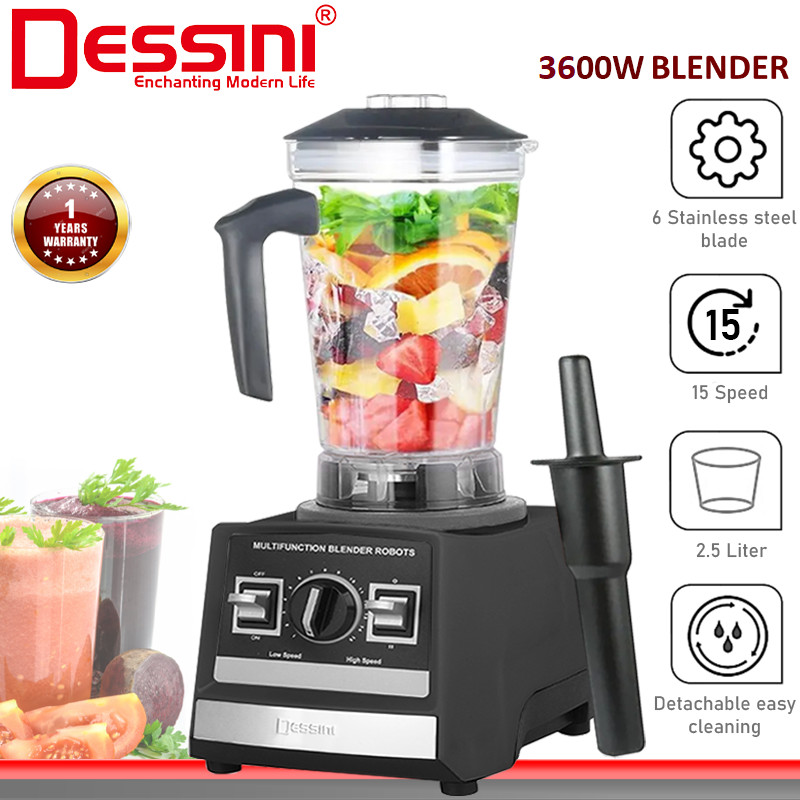 DESSINI ITALY 2.5L Stainless Steel Blender Grinder Mixer Juicer Extractor Food Processor Smoothie Ice Crusher / Pengisar