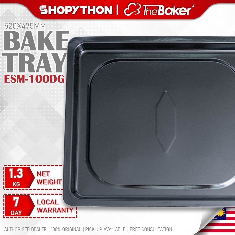 THE BAKER Bake Tray for ESM-100DG (520x475mm) 100 Liter Digital Electric Oven Black Enamel Coated Baking Pan Accessory