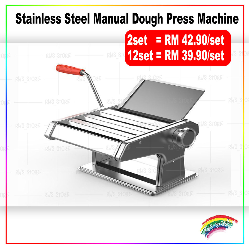 Stainless Steel Manual Dough Press Machine 不锈钢手动压面机 Mesin Penekan Mee