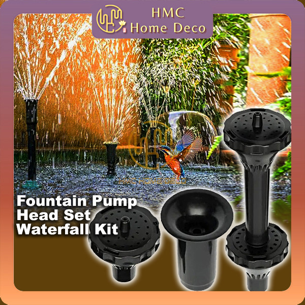 HMC Set Pam Air Pancut Kit Muncung Kolam Kepala Air Pancut Fountain Pump Head Set Waterfall Kit Pond Garden Taman